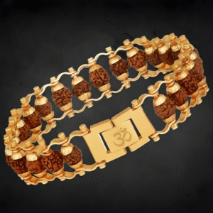 Premium Gold-Plated Rudraksha Bracelet
